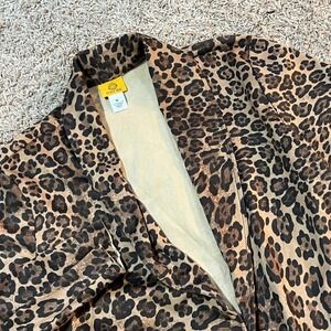 Ruby Rd‎ Leopard Print Suede Blazer Jacket Women's XL New with Tag